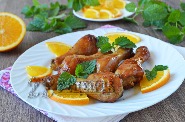 курица в апельсиновом маринаде в духовке рецепт с фото