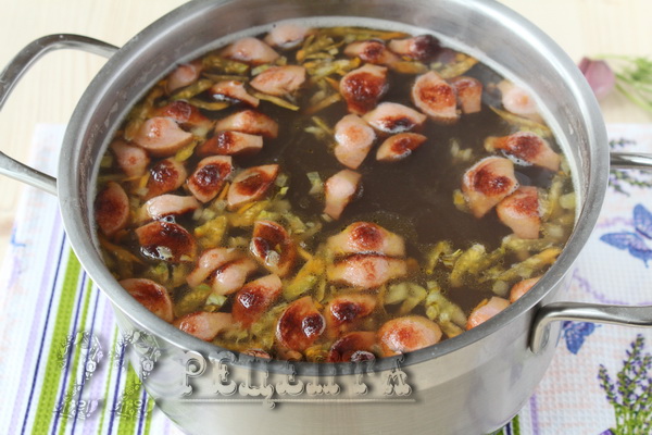 чечевичный суп с сосиской рецепт с фото