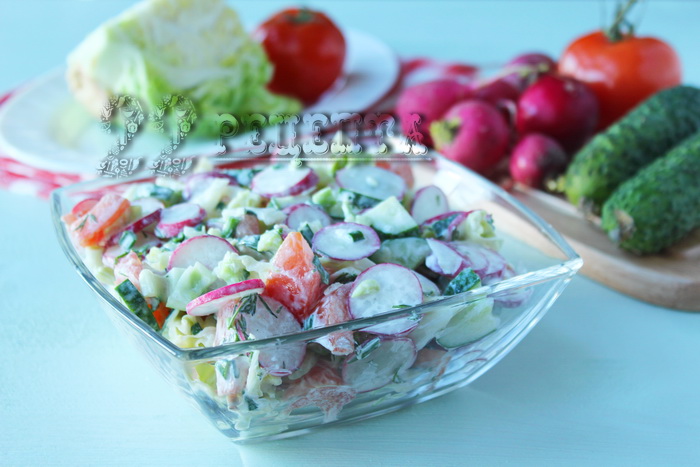 овощной салат с редиской рецепт с фото