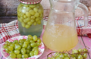 компот из зеленого винограда на зиму рецепт с фото