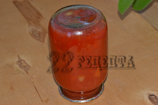 лечо из перца с томатным соком на зиму